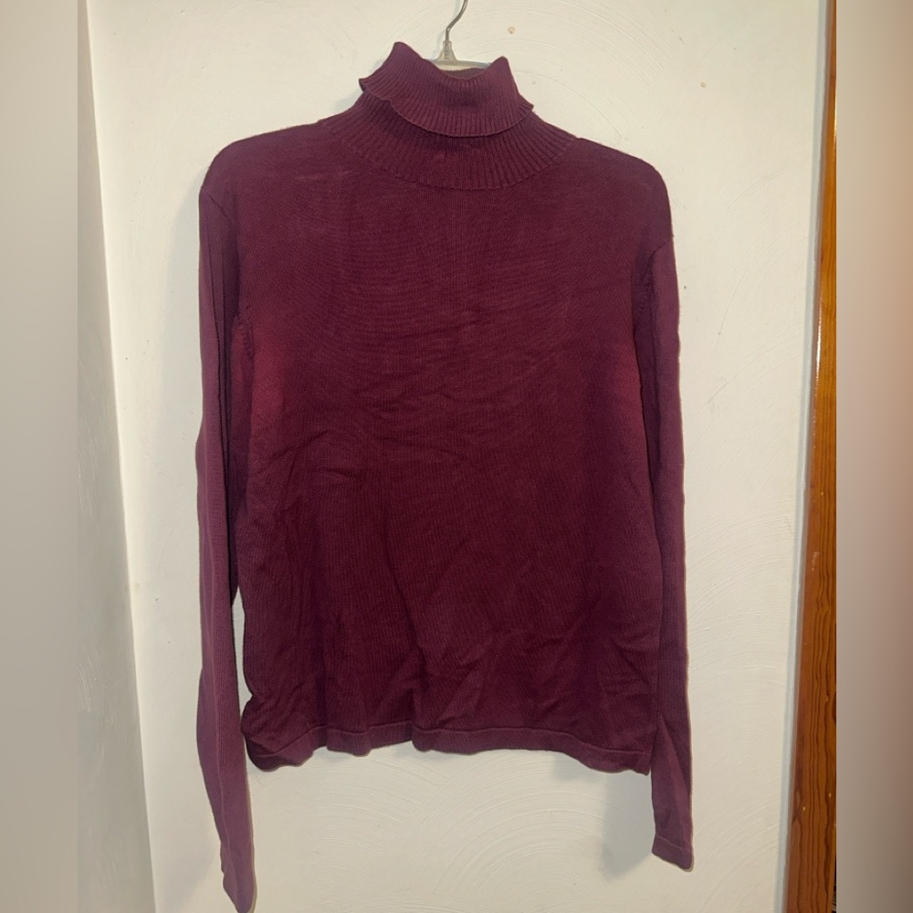 Woolrich Deep Red/Maroon Knit Turtleneck Sweater Size Large